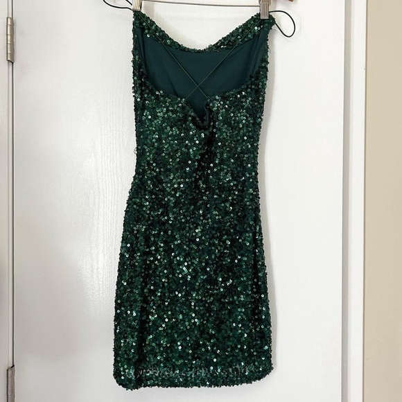 windsor green sequin mini dress - Picture 4 of 4